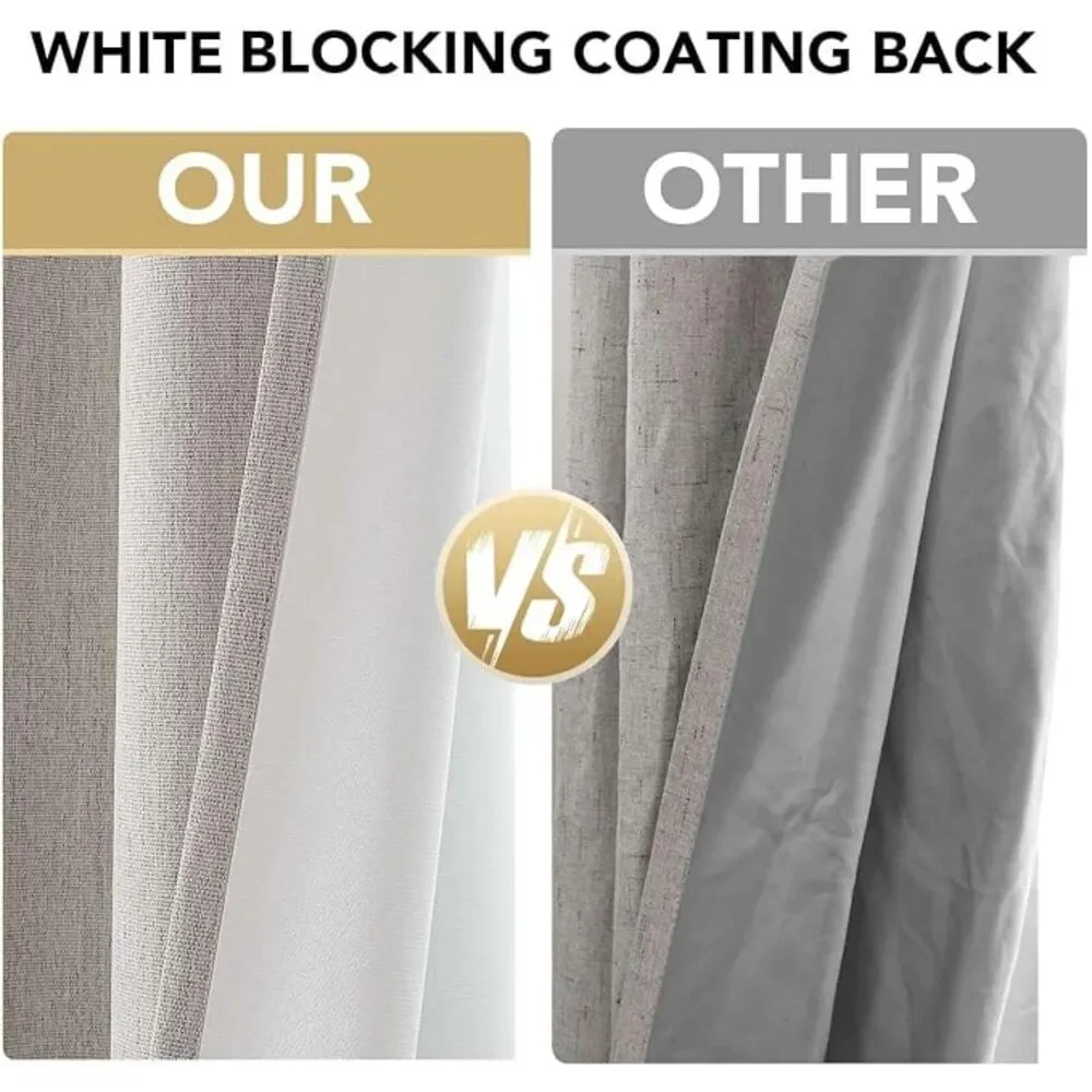 Brand New H.Versailtex Heathered Ivory Blackout Curtain 42